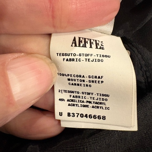 Alberta Ferretti Italy leather wool blend LBD black dress sz 6 - Picture 7 of 7